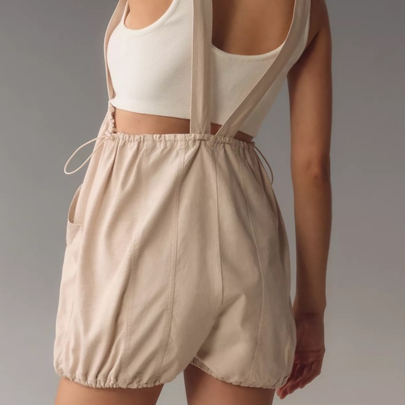 Daily Practice by Anthropologie Sleeveless Romper Size L Beige - Picture 2 of 11